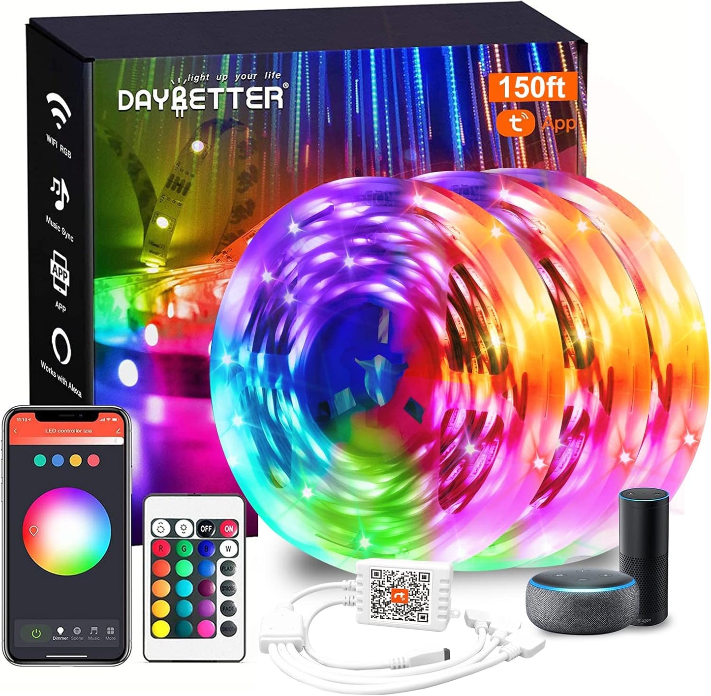 Smart WiFi Led Lights 100ft