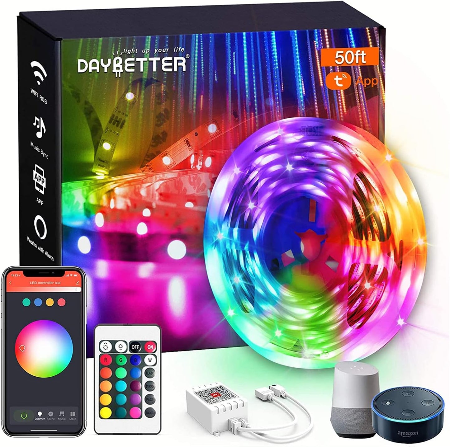 Smart WiFi Led Lights 100ft