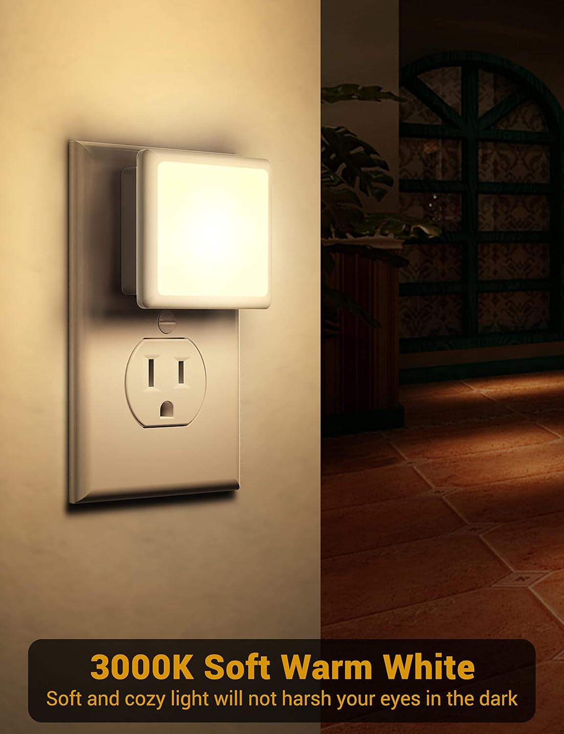 Night Lights Plug into Wall 2 Pack, Plug in Night Light