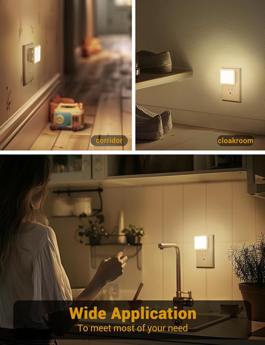 Night Lights Plug into Wall 2 Pack, Plug in Night Light