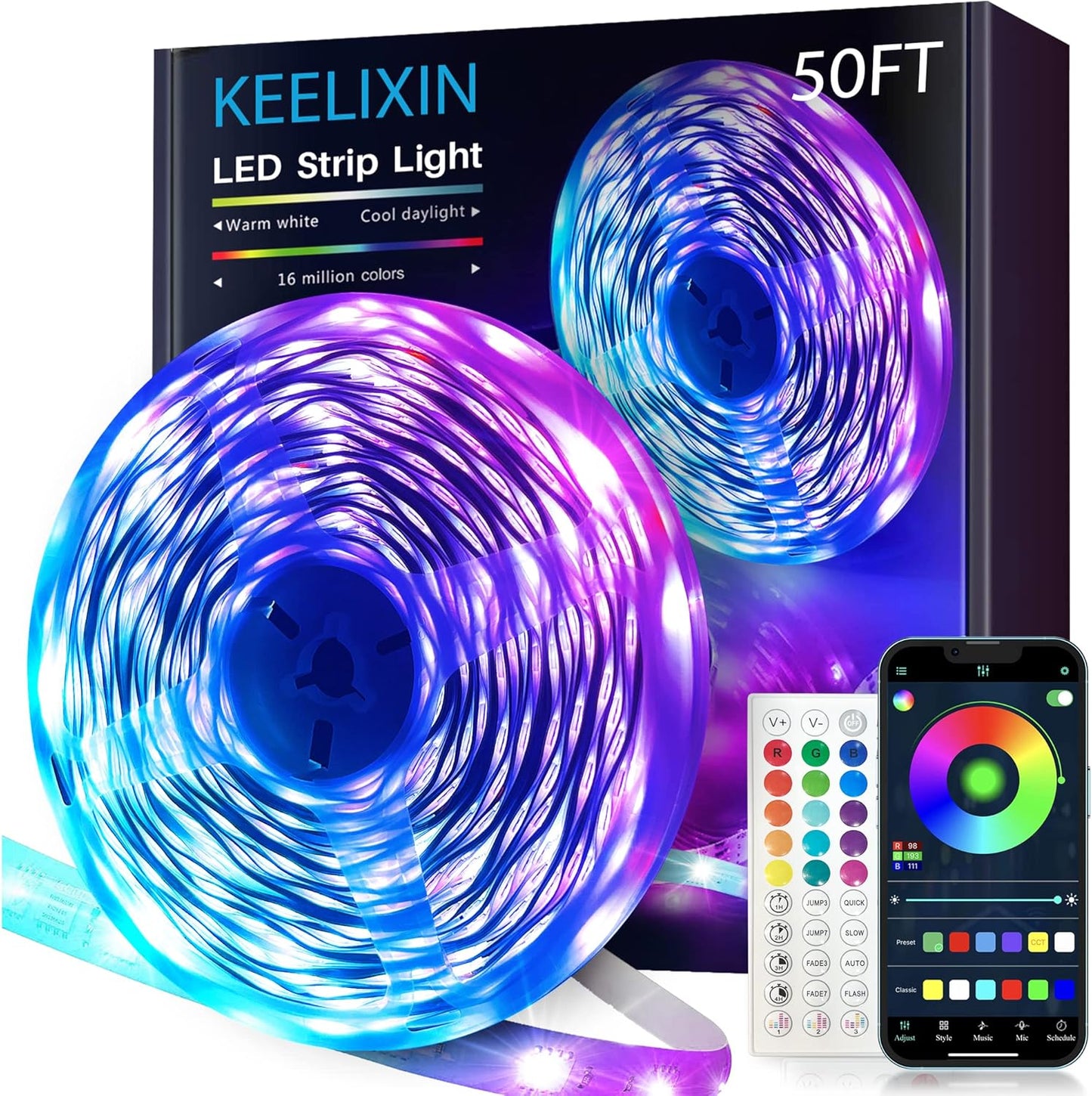 LED Lights Music Sync RGB LED Strip Lights